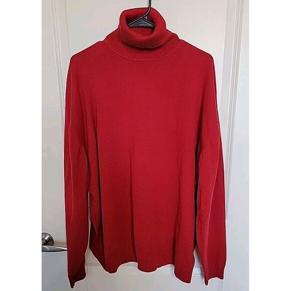 LaVane Knit Cotton Blend Turtleneck Pullover Sweater‎ Womens red 3X - Picture 1 of 10